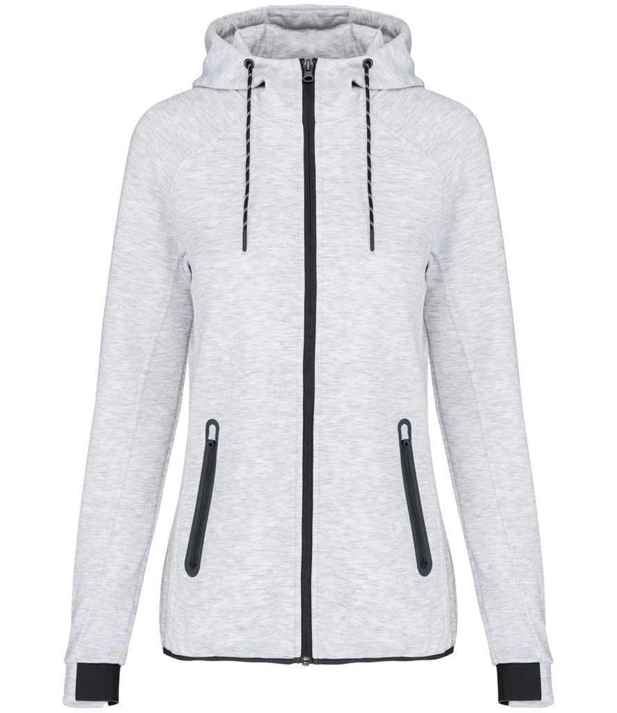 [PA359 AHH S] Proact Ladies Performance Hooded Jacket (S, Ash Heather)