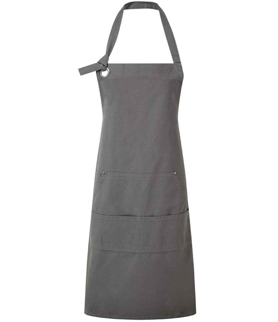 [PR137 DGY ONE] Premier Calibre Heavy Canvas Pocket Apron (Dark Grey)