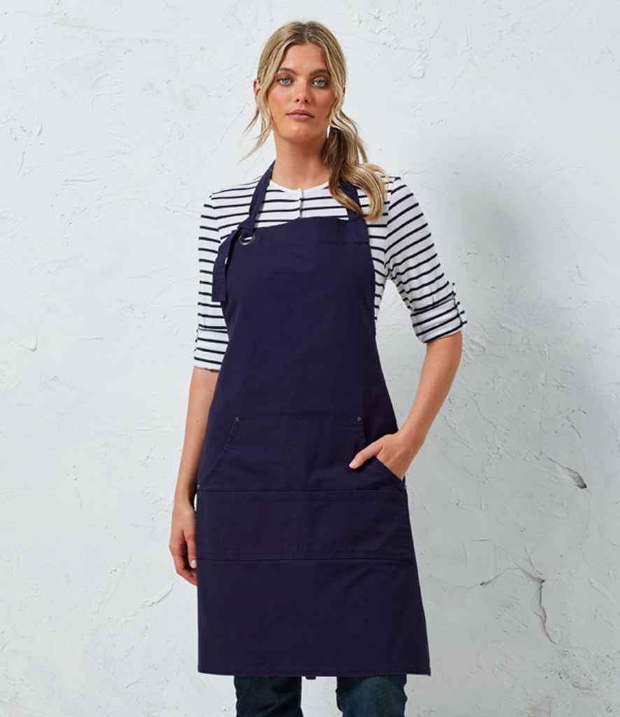 [PR137 DGY ONE] Premier Calibre Heavy Canvas Pocket Apron (Dark Grey)
