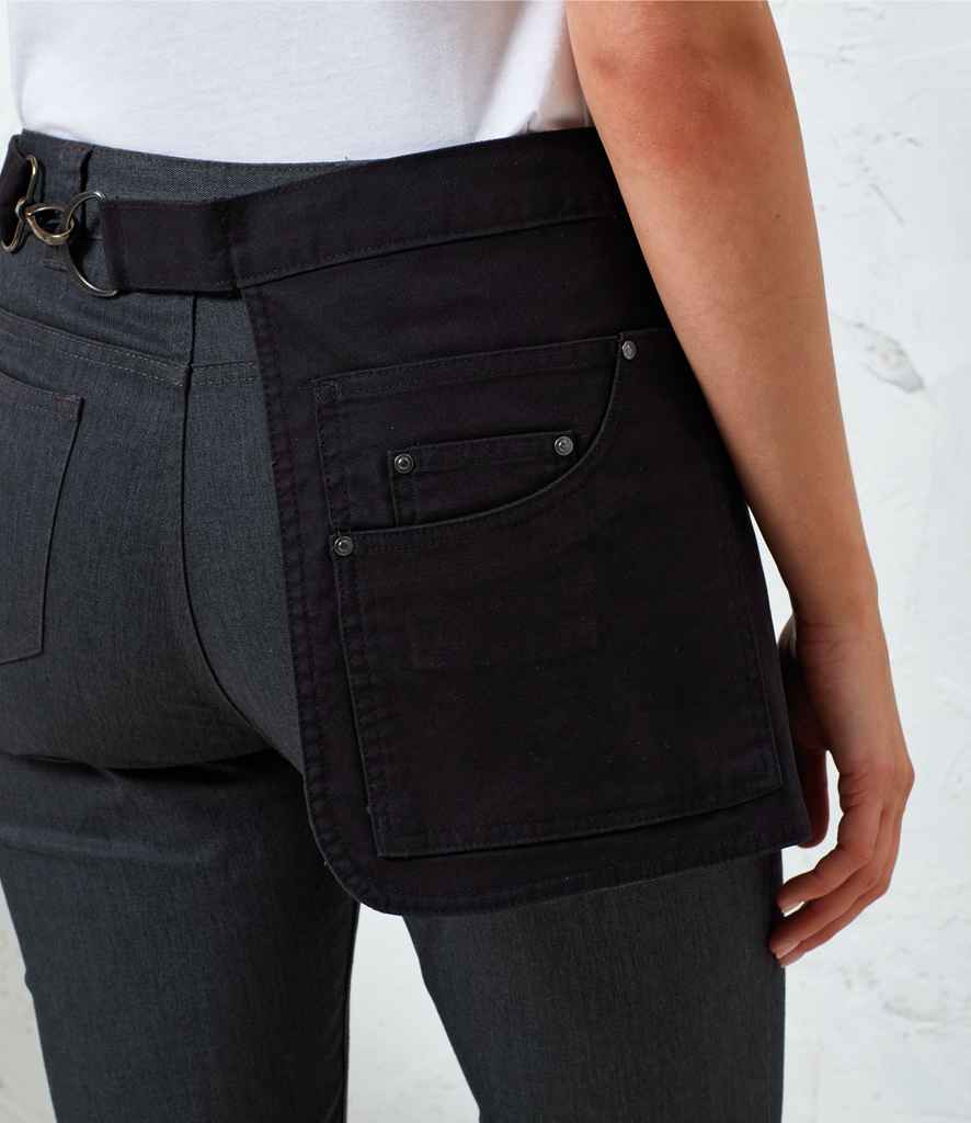 [PR138 BDM ONE] Premier Metro Utility Hip Apron (Black Denim)