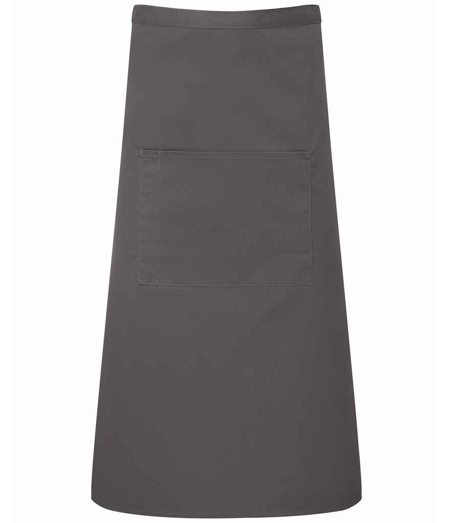 [PR158 DGY ONE] Premier 'Colours' Bar Apron (Dark Grey)
