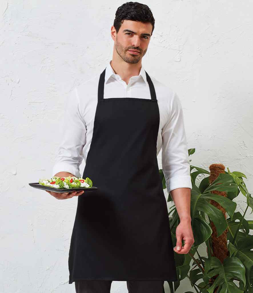 [PR165 DGY ONE] Premier Essential Bib Apron (Dark Grey)