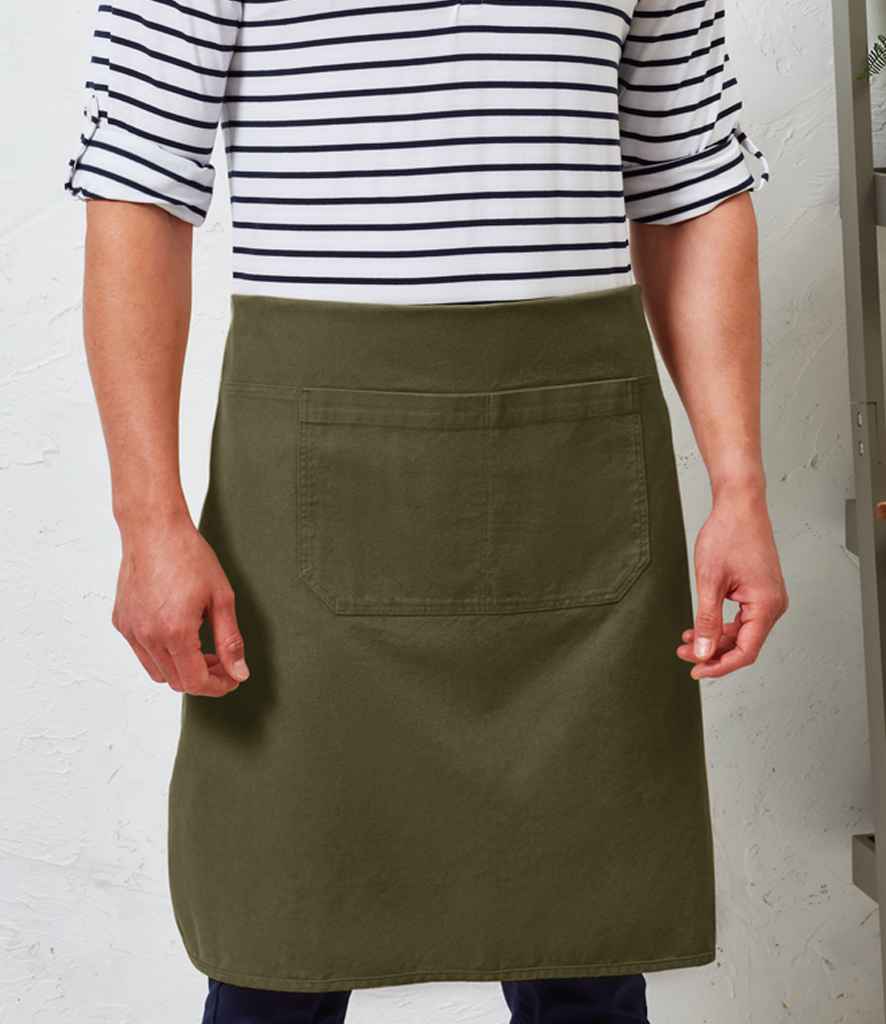 [PR181 DGY ONE] Premier 'Artisan's Choice' Double Pocket Canvas Apron (Dark Grey)