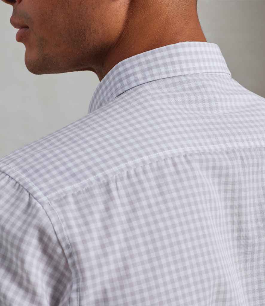 [PR252 LB/WH S] Premier Maxton Check Long Sleeve Shirt (S, Light Blue/White)