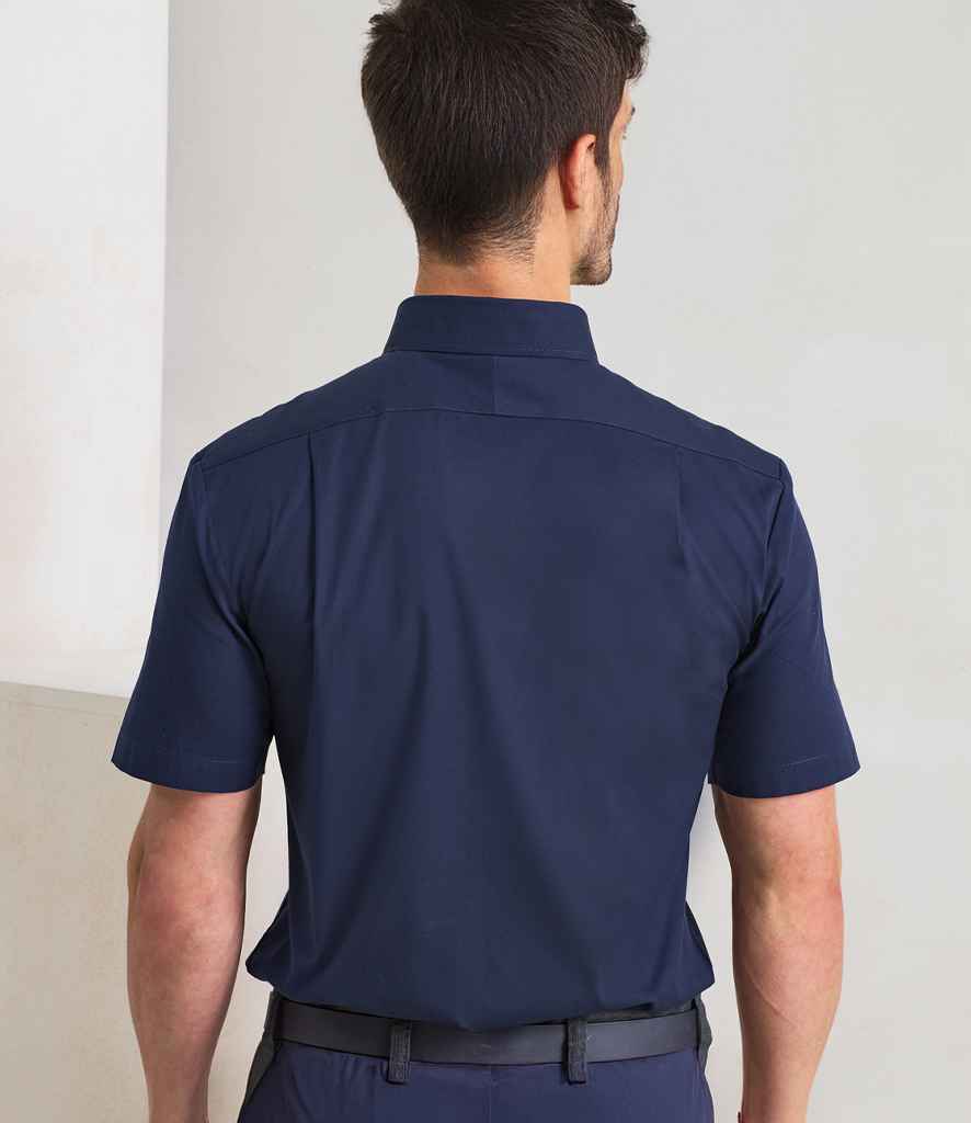 [PR286 OXB XS] Premier Supreme Short Sleeve Oxford Shirt (XS, Oxford Blue)
