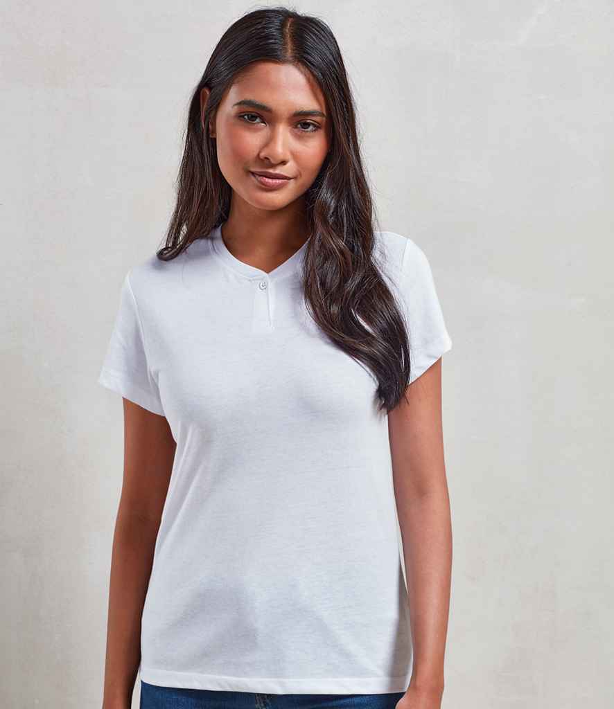 [PR319 NML XS] Premier Ladies Cotton Rich Comis T-Shirt (XS, Navy Marl)