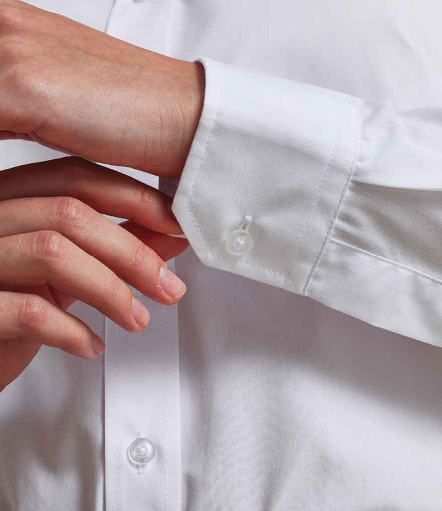 Premier Ladies Banded Collar Grandad Shirt