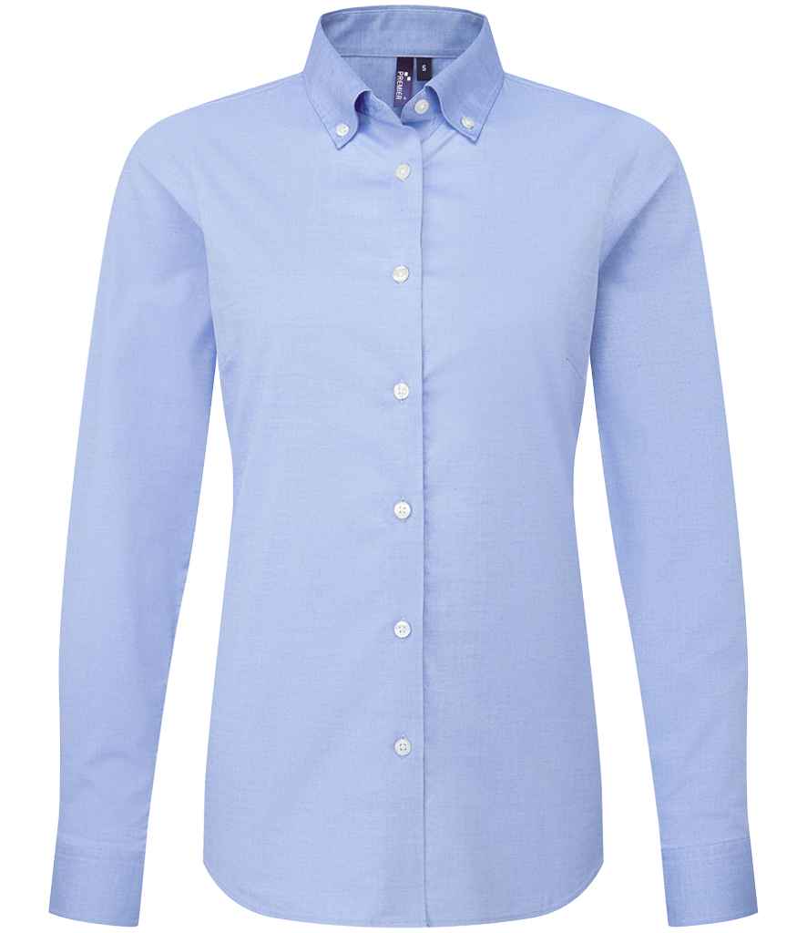 [PR384 OXB XXS] Premier Ladies Supreme Long Sleeve Oxford Shirt (XXS, Oxford Blue)