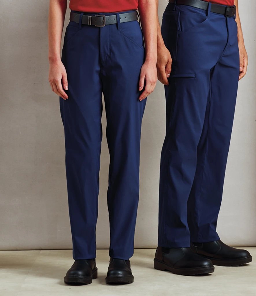 [PR566 BLK XS/L] Premier Unisex Stretchchecker Adapt Trousers (XS/L, Black)