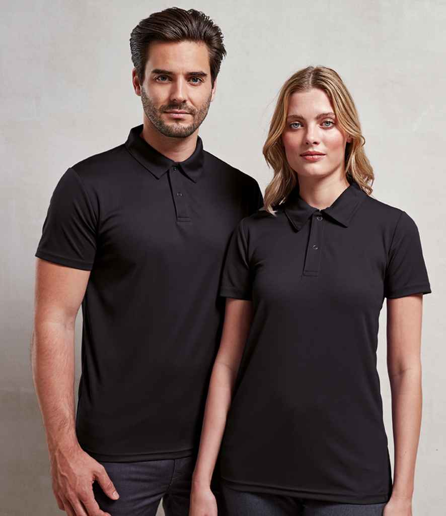 [PR612 BLK XS] Premier Coolchecker® Stud Piqué Polo Shirt (XS, Black)