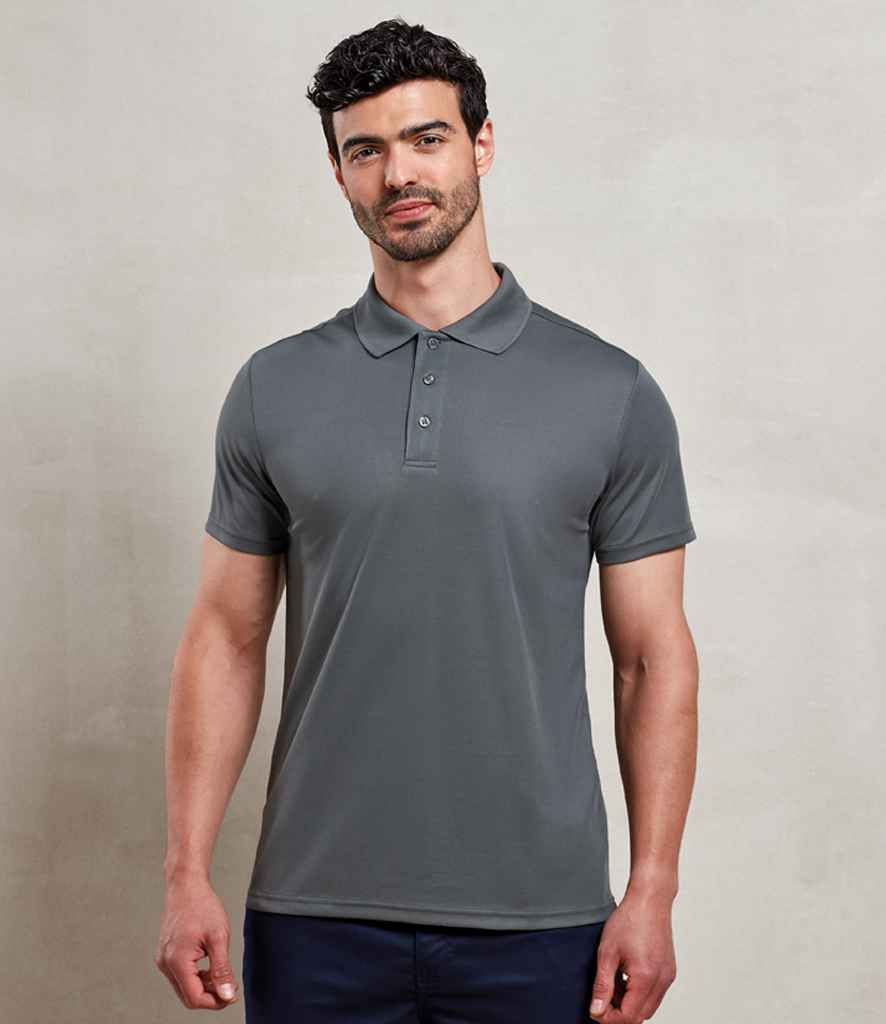 [PR631 DGY S] Premier Spun Dyed Recycled Polo Shirt (S, Dark Grey)