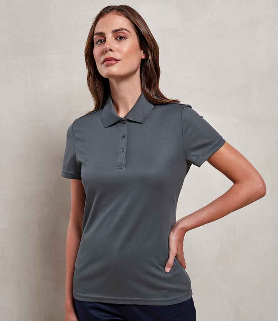 [PR633 DGY XS] Premier Ladies Spun Dyed Recycled Polo Shirt (XS, Dark Grey)
