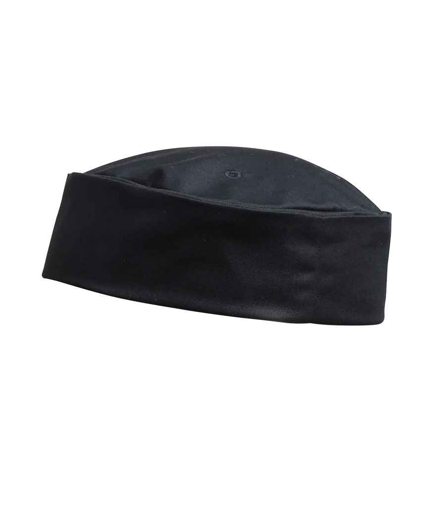 [PR648 BLK S] Premier Turn-Up Chef's Hat (S, Black)