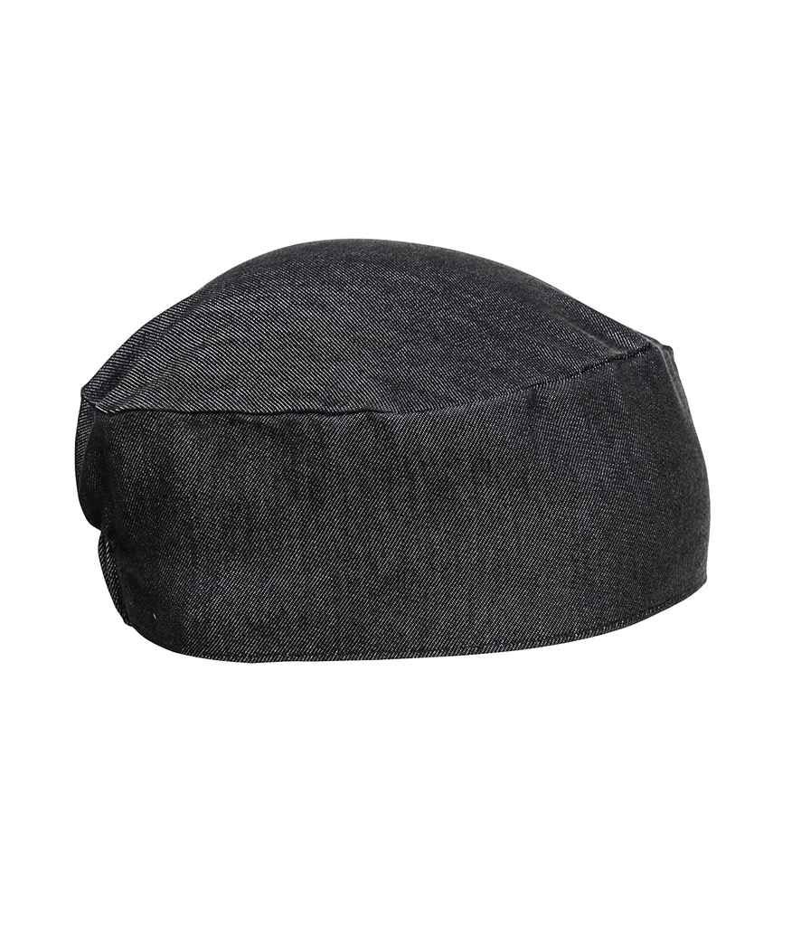 [PR653 BDM ONE] Premier Chef's Skull Cap (Black Denim)