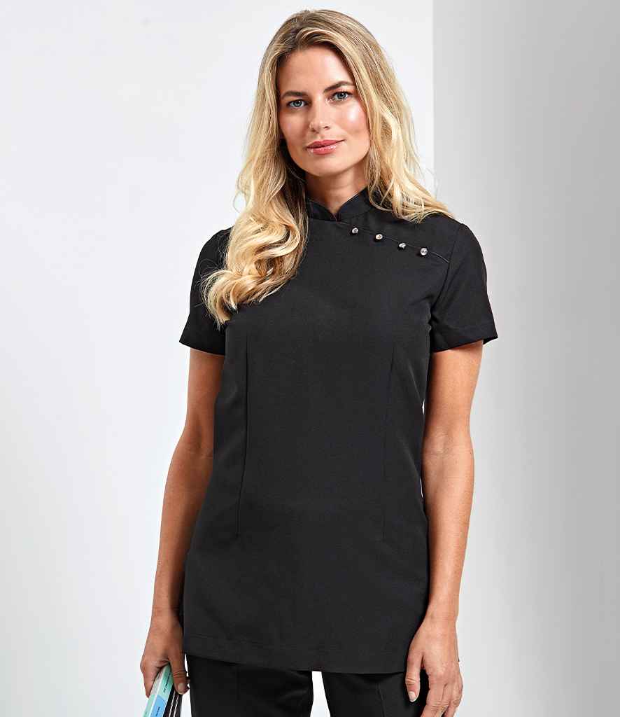[PR681 BLK 6] Premier Ladies Mika Short Sleeve Tunic (6)