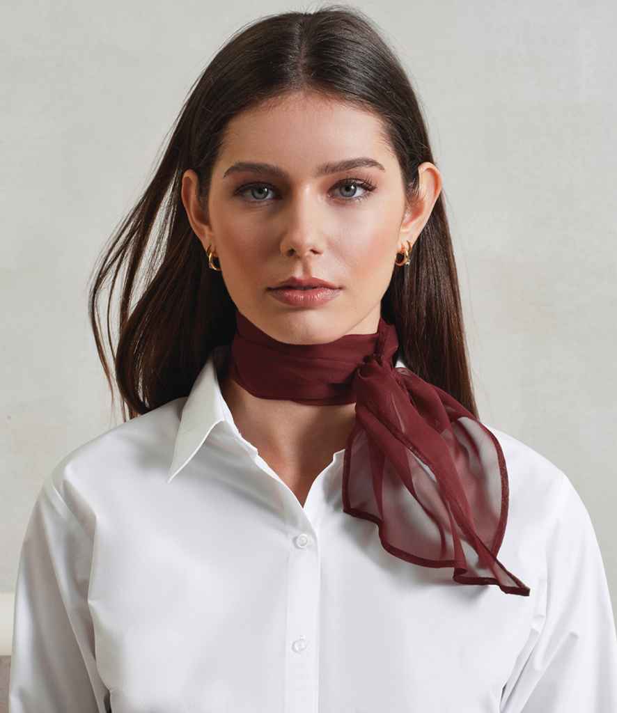 [PR740 CHE ONE] Premier 'Colours' Chiffon Scarf (Chestnut)