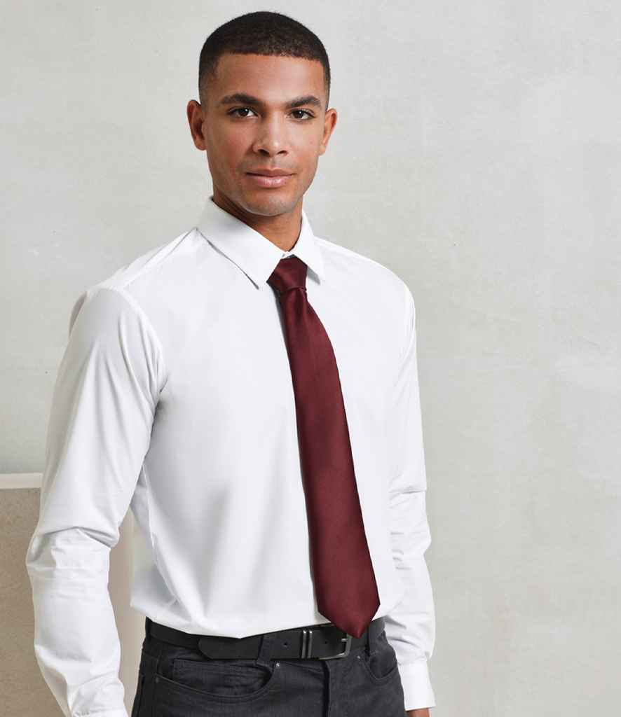 [PR750 CHE ONE] Premier 'Colours' Satin Tie (Chestnut)