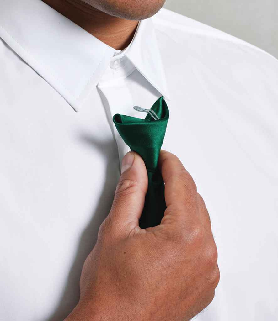 [PR755 CHE ONE] Premier 'Colours' Satin Clip Tie (Chestnut)