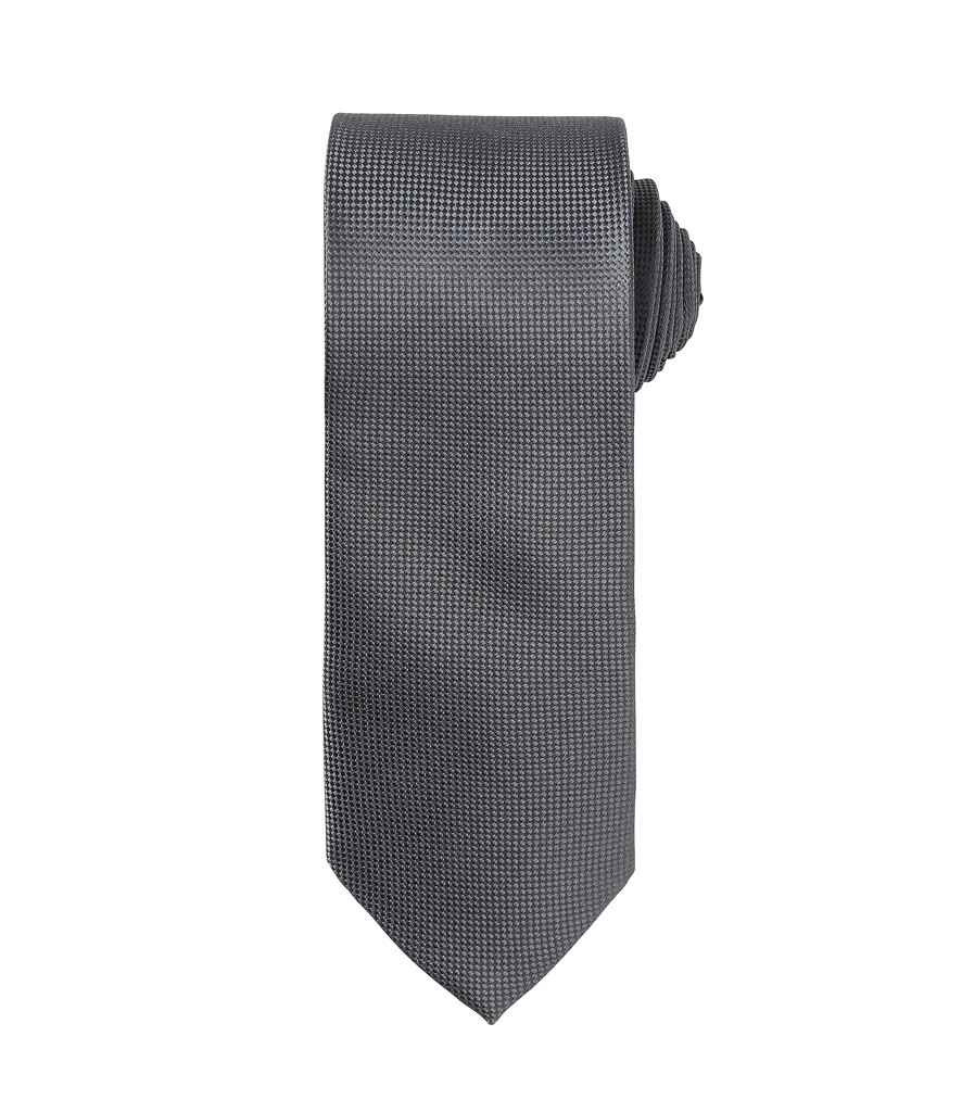 [PR780 DGY ONE] Premier Micro Waffle Tie (Dark Grey)