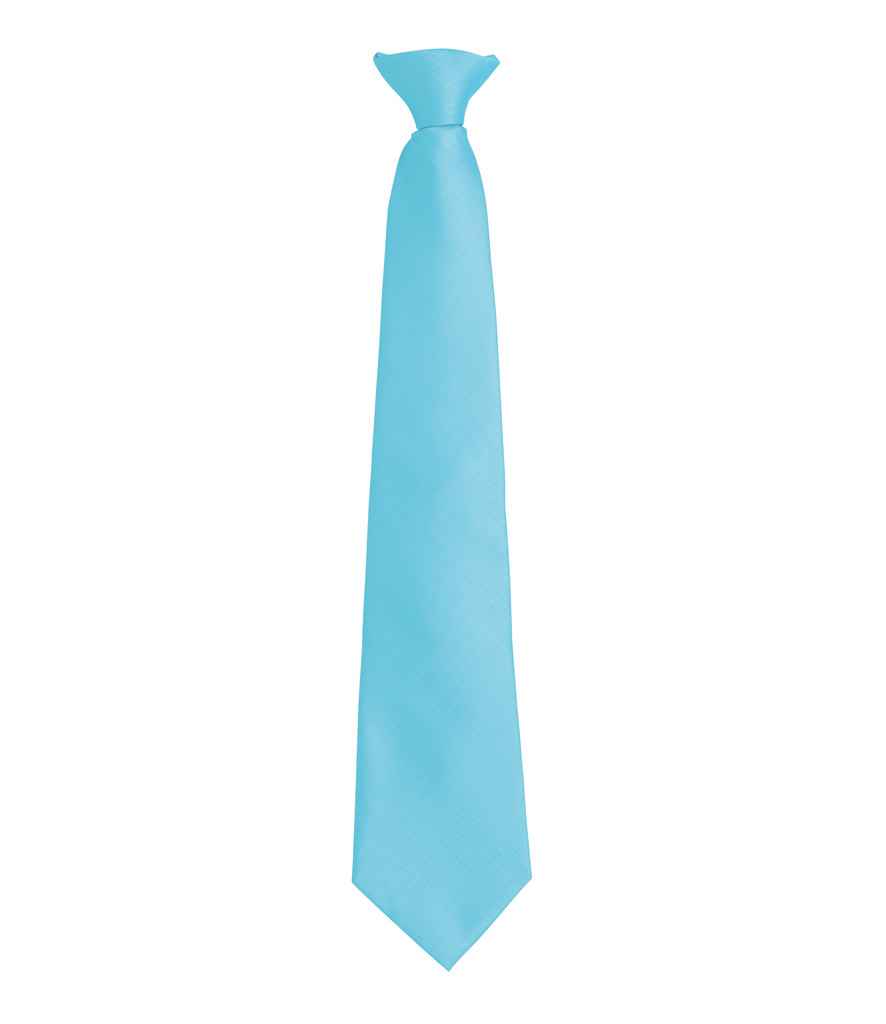 [PR785 TUR ONE] Premier 'Colours' Fashion Clip Tie (Turquoise Blue)