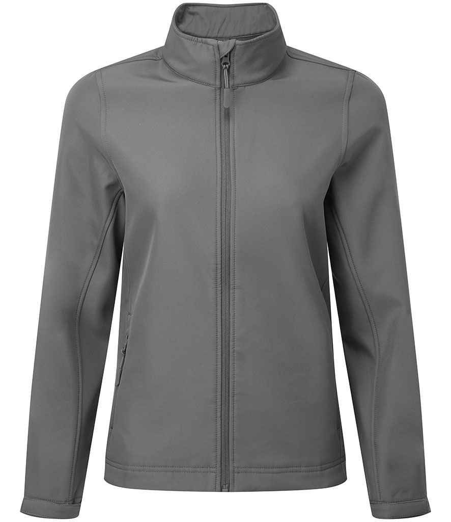 [PR812 DGY XS] Premier Ladies Windchecker® Recycled Printable Soft Shell Jacket (XS, Dark Grey)