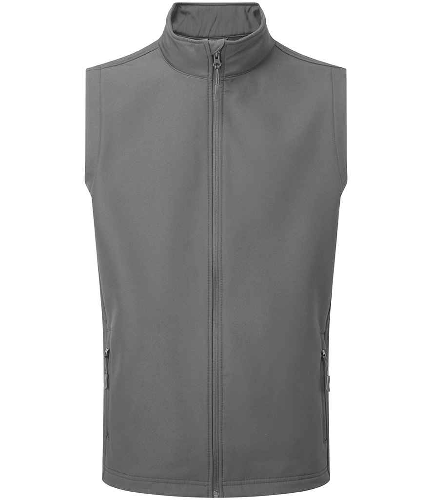 [PR814 DGY S] Premier Windchecker® Recycled Printable Soft Shell Gilet (S, Dark Grey)