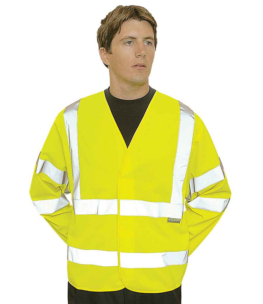 [PW308 YEL S/M] Portwest Hi-Vis Two Band and Braces Jacket (S/M)