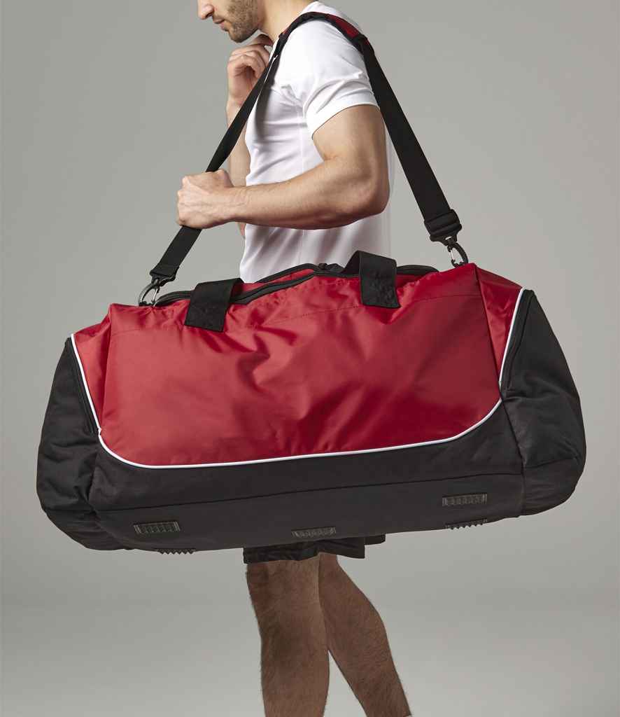 [QS88 BK/LG ONE] Quadra Teamwear Jumbo Kit Bag (Black/Light Grey)