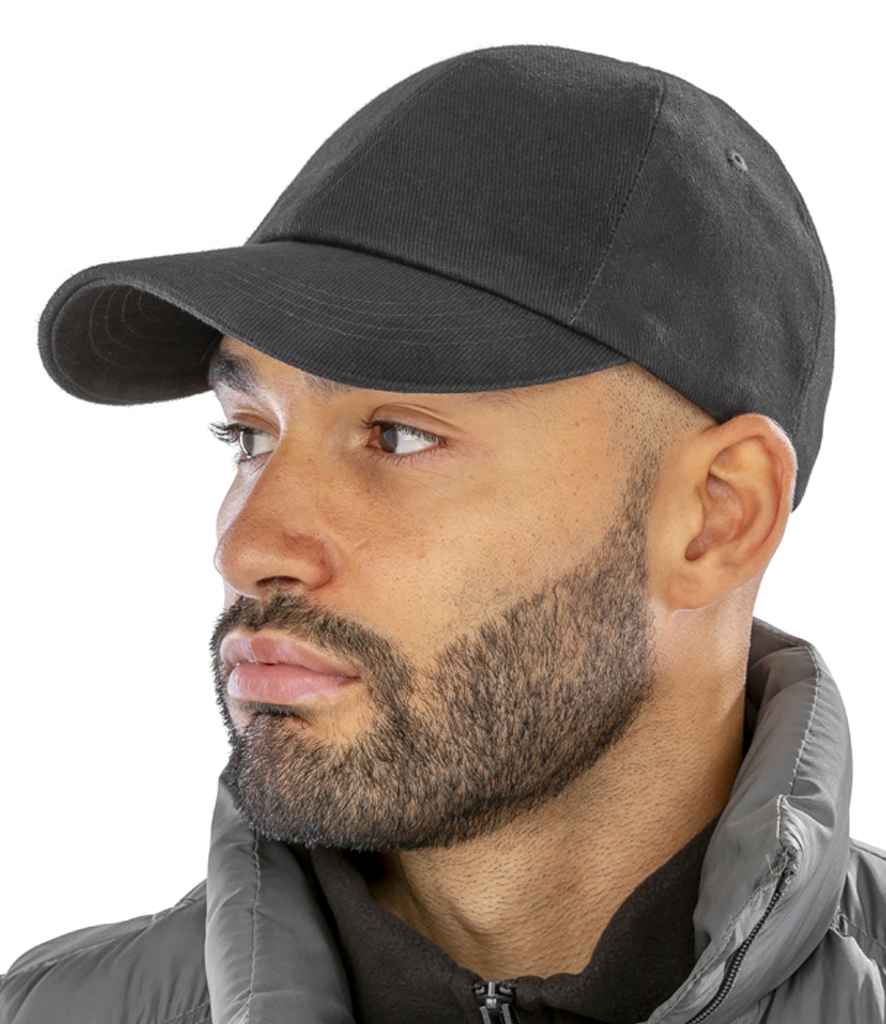 [RC024 BLK ONE] Result Low Profile Heavy Brushed Cotton Cap (Black)