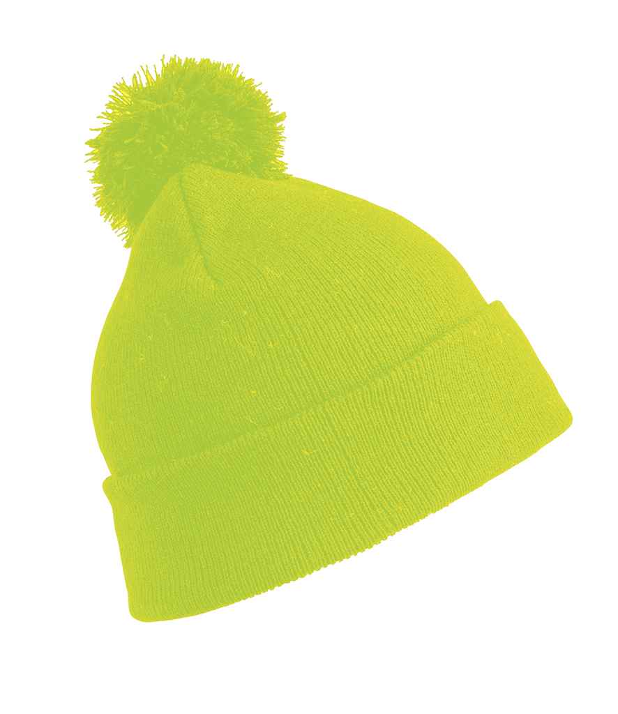 [RC028B FLY ONE] Result Core Kids Pom Pom Beanie (Fluorescent Yellow)