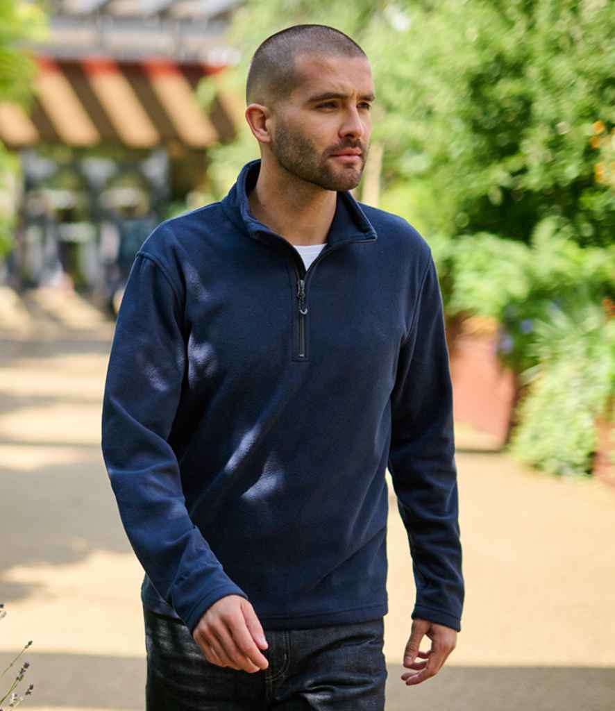 [RG2102 BLK S] Regatta Honestly Made Recycled Half Zip Fleece (S, Black)