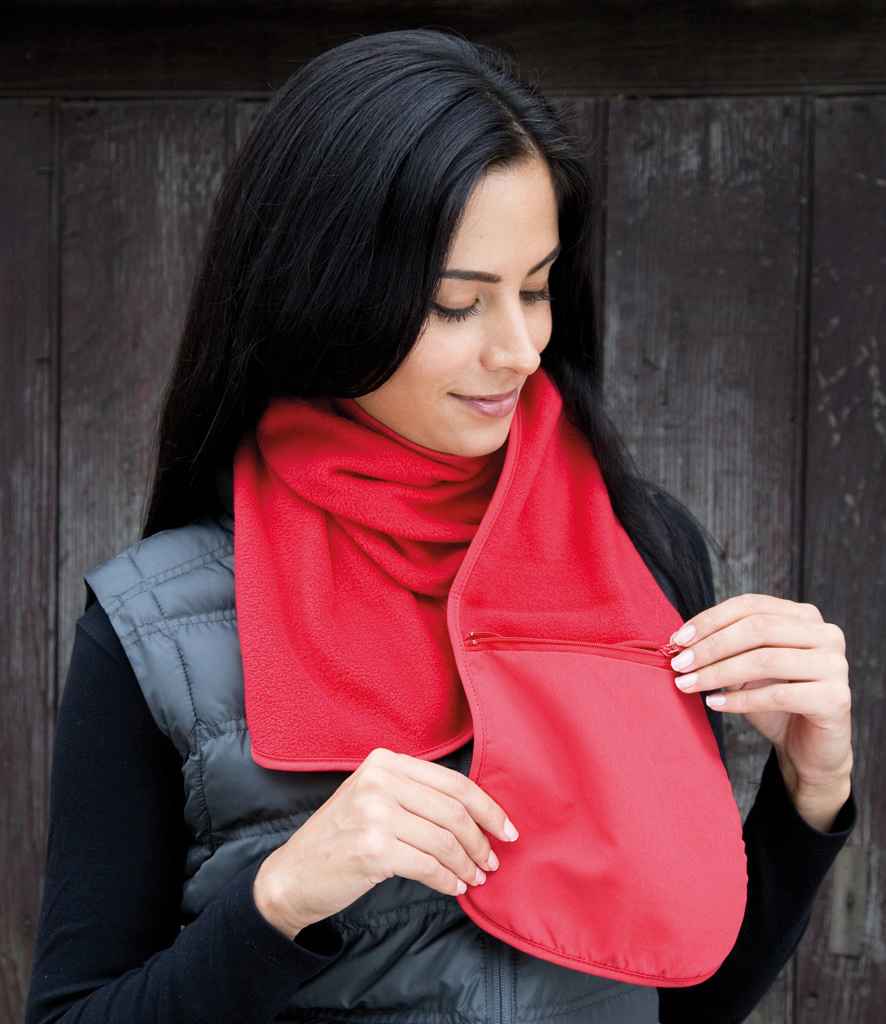[RS100 BLK ONE] Result Polartherm™ Scarf with Zip Pocket (Black)