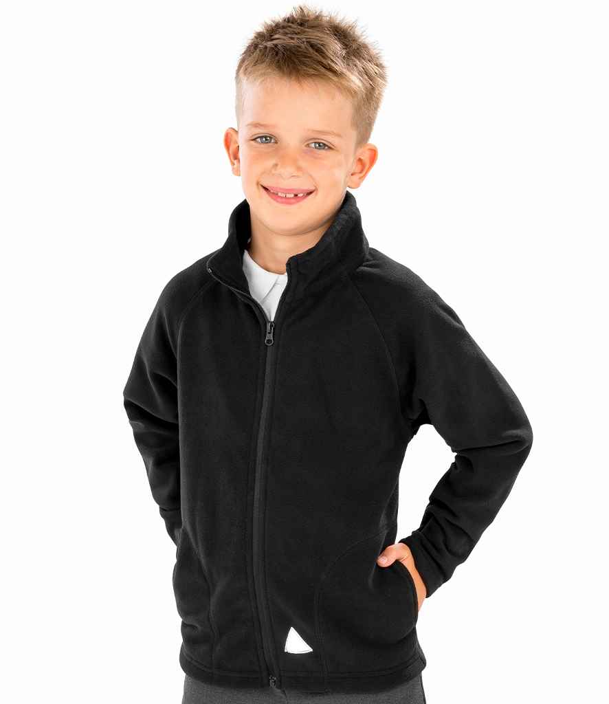 [RS114B BLK 3-4] Result Core Kids/Youths Micro Fleece Jacket (3-4, Black)