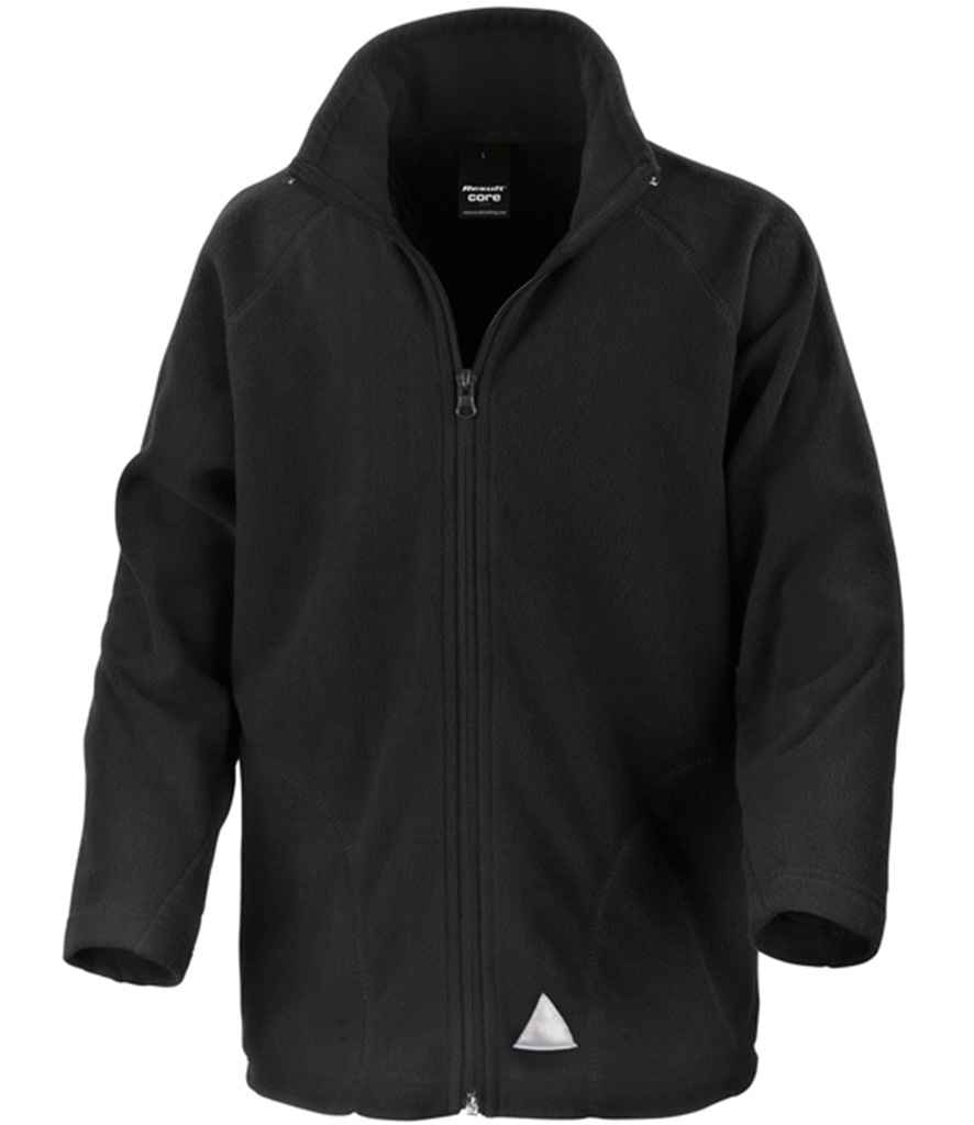 [RS114B BLK 3-4] Result Core Kids/Youths Micro Fleece Jacket (3-4, Black)