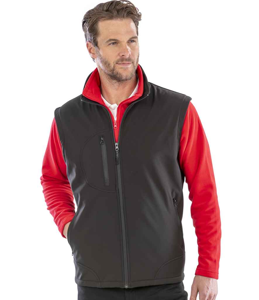 [RS123 RD/BK S] Result Soft Shell Bodywarmer (S, Red/Black)
