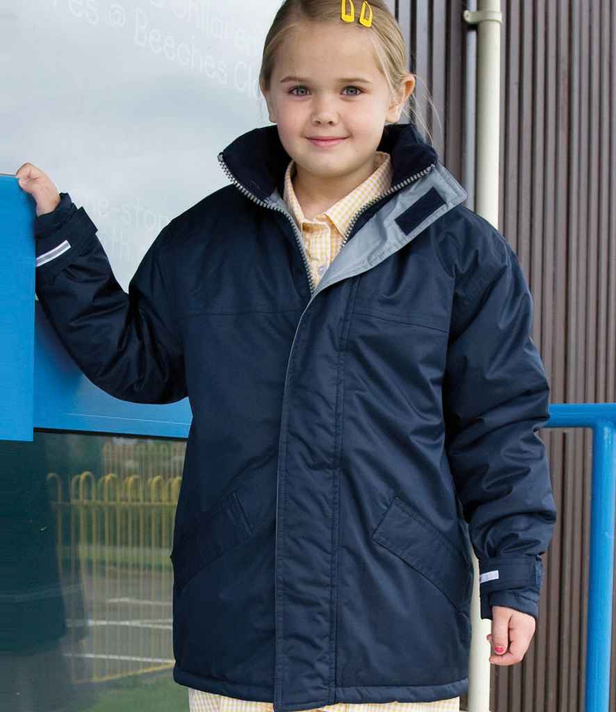 [RS207B BLK 3-4] Result Core Kids Winter Parka Jacket (3-4, Black)