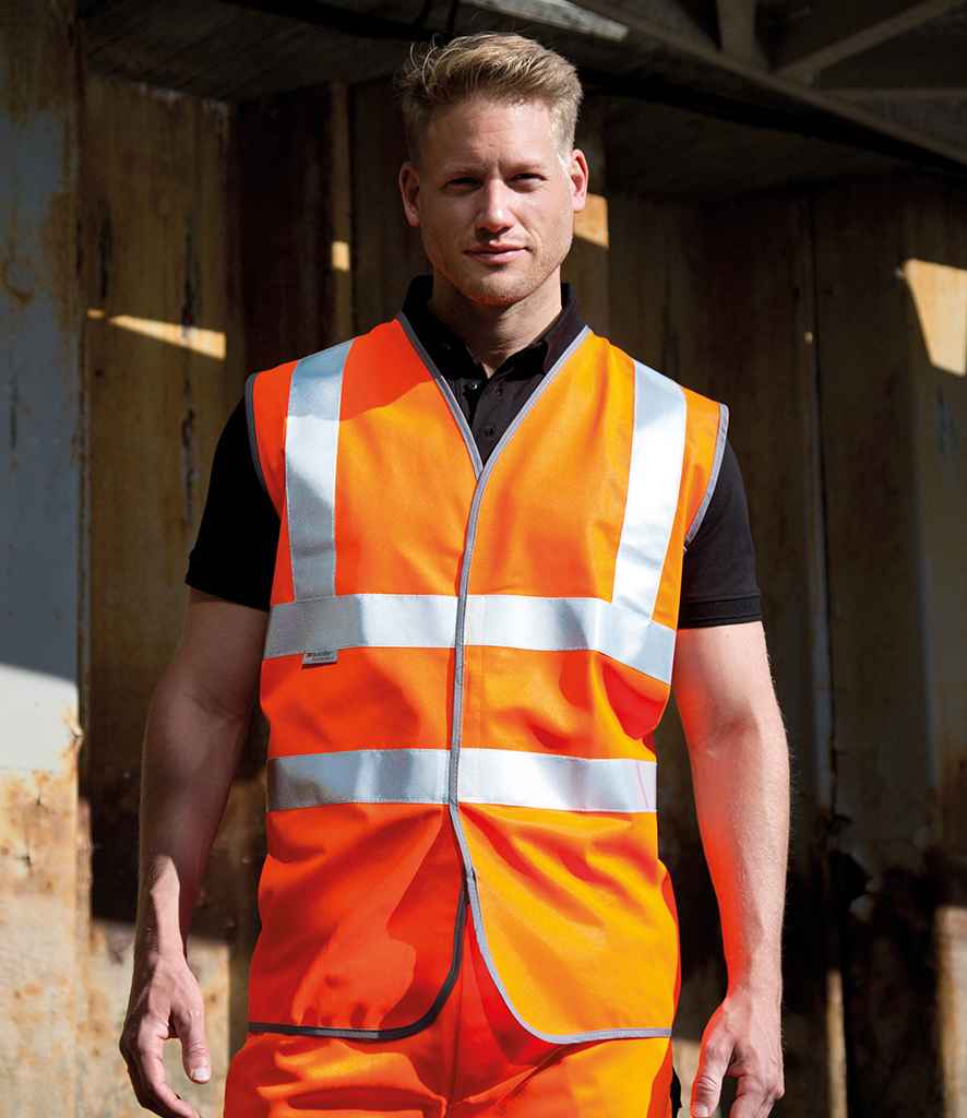 [RS21 YEL S/M] Result Safe-Guard Hi-Vis Vest (S/M, Yellow)
