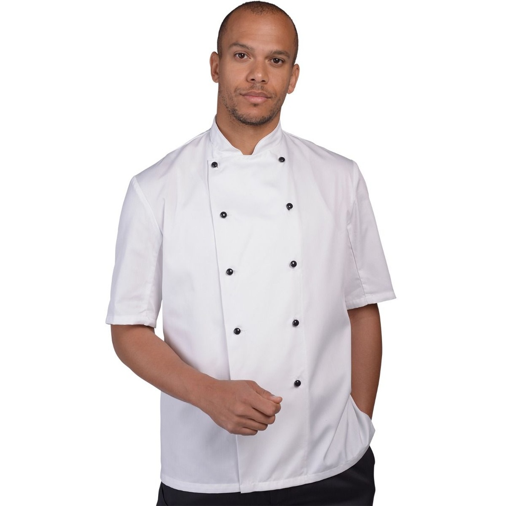 Afd Chef Jkt Black Stud Button (Black, XXS)