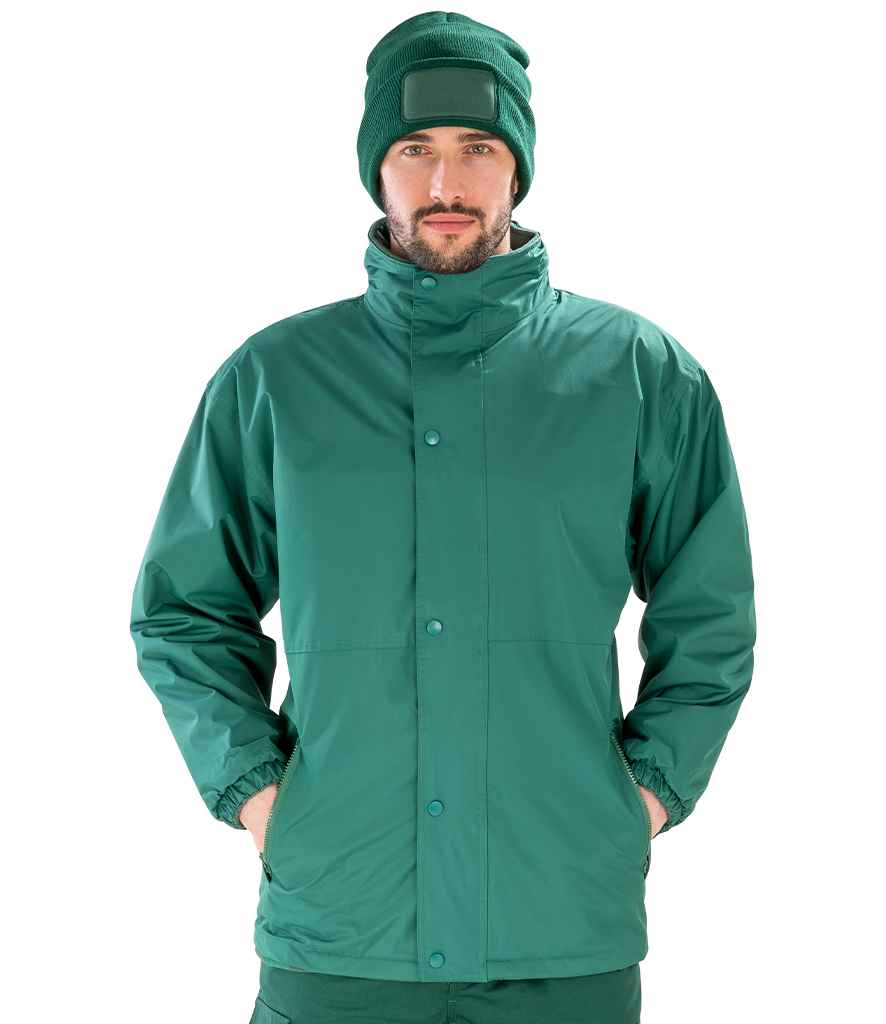 [RS160 BO/BO S] Result Fleece Lined StormDri 4000 Waterproof Jacket (S, Bottle Green/Bottle Green)