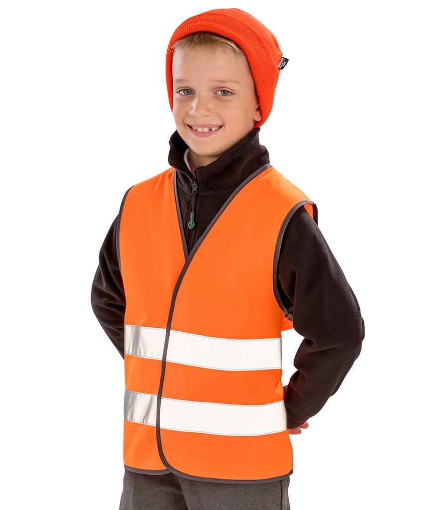 [RS200B FLY 4-6] Result Core Kids Hi-Vis Safety Vest (4-6, Fluorescent Yellow)