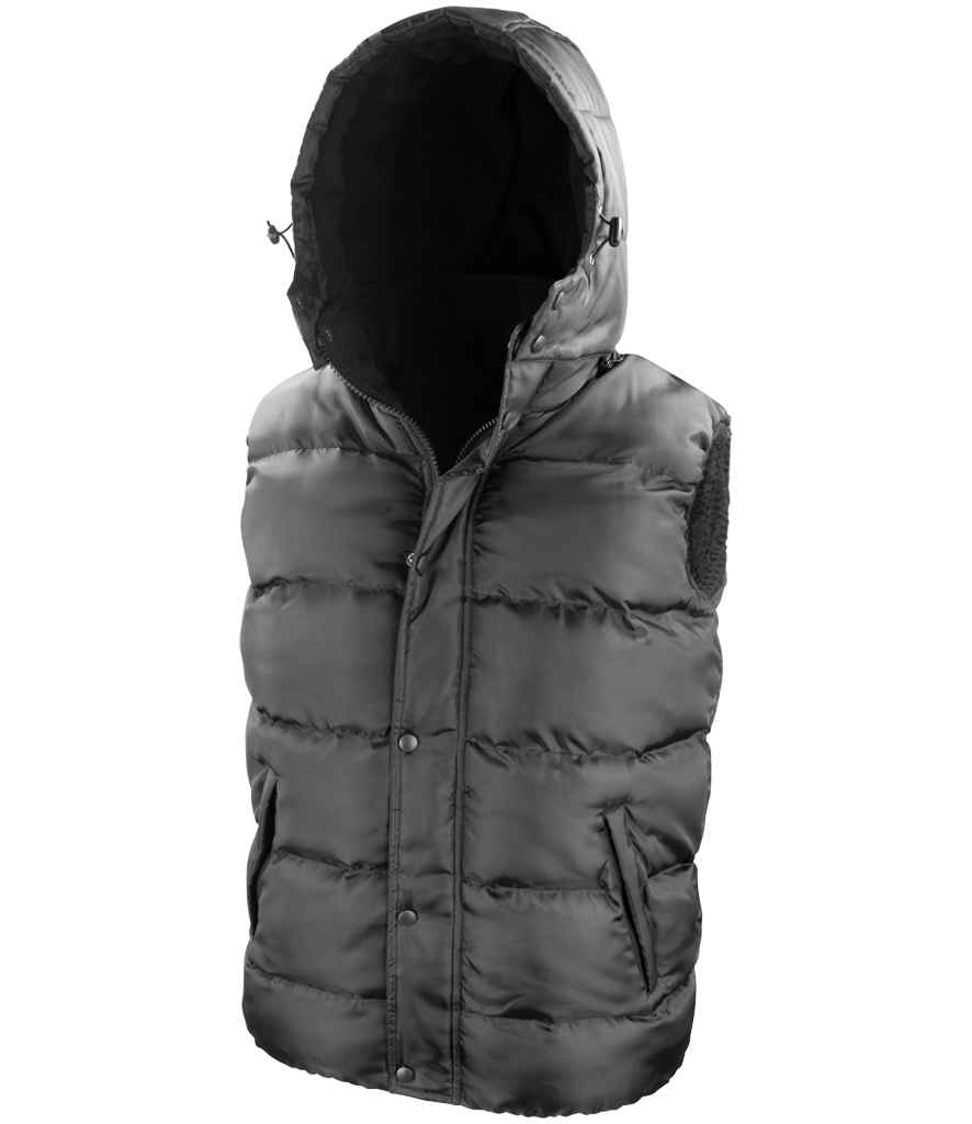[RS223 BLK XS] Result Core Nova Lux Padded Bodywarmer (XS, Black)