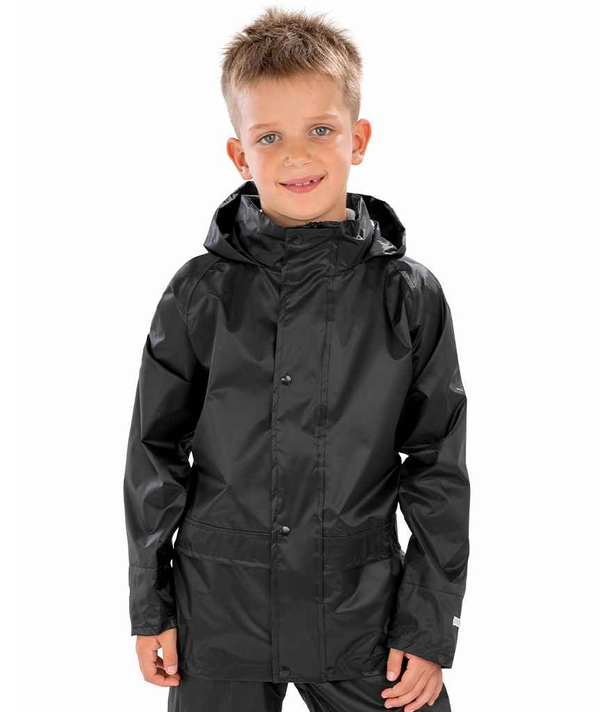 [RS227B BLK 3-4] Result Core Kids Waterproof Over Jacket (3-4, Black)