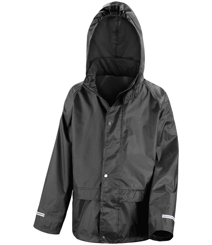 [RS227B BLK 3-4] Result Core Kids Waterproof Over Jacket (3-4, Black)