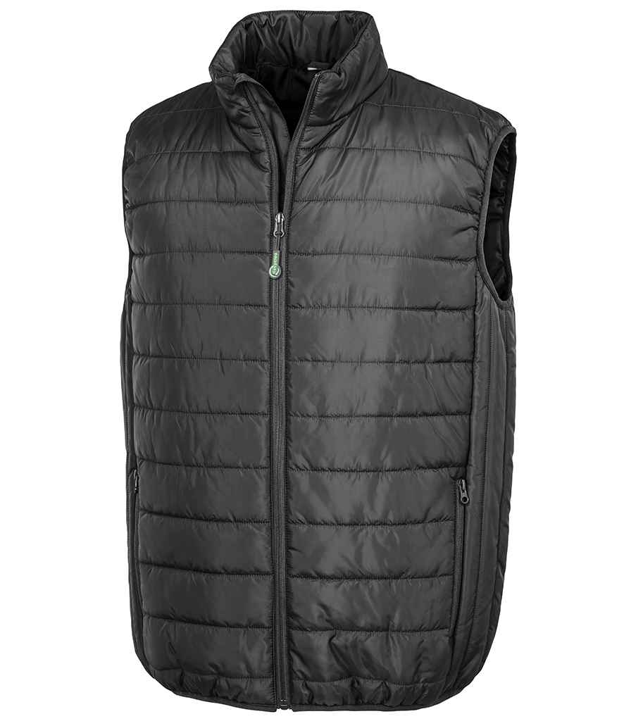 [RS244 BLK XS] Result Genuine Recycled Promo Padded Bodywarmer (XS, Black)