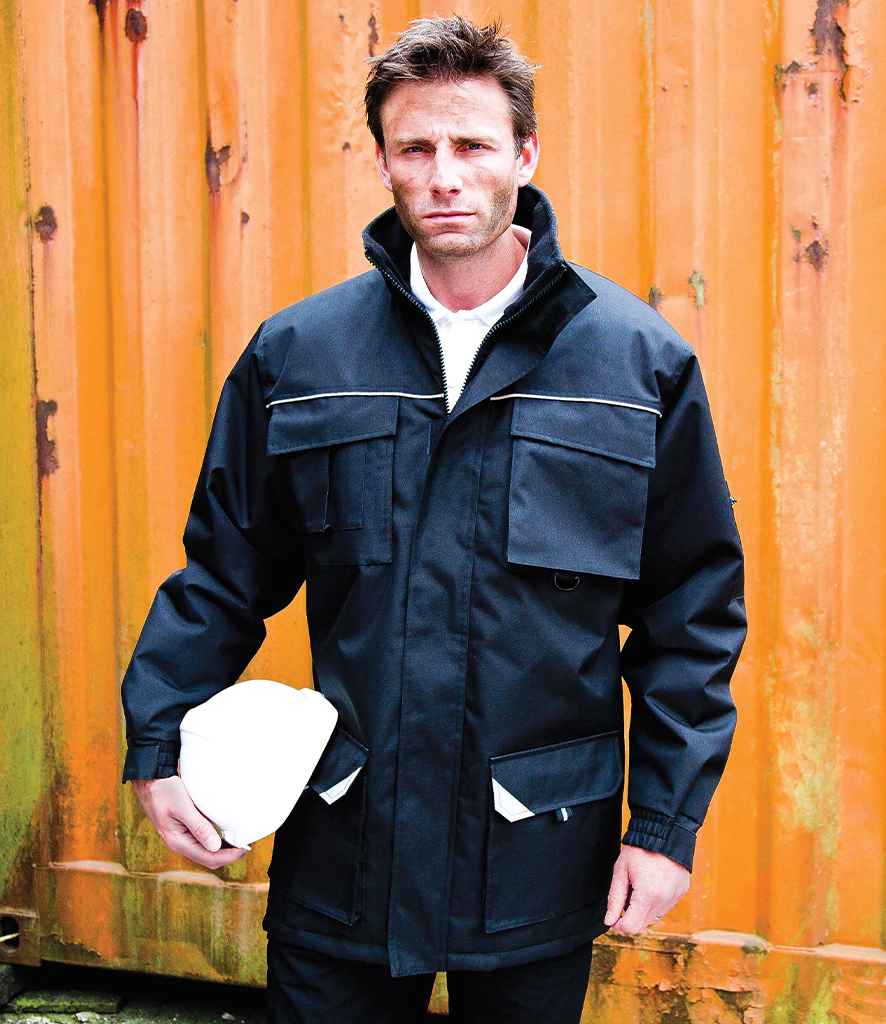 [RS301 BLK XS] Result Work-Guard Sabre Long Coat (XS, Black)