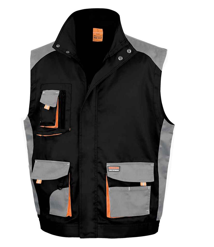 [RS317 BK/GY XS] Result Work-Guard Lite Gilet (XS, Black/Grey)
