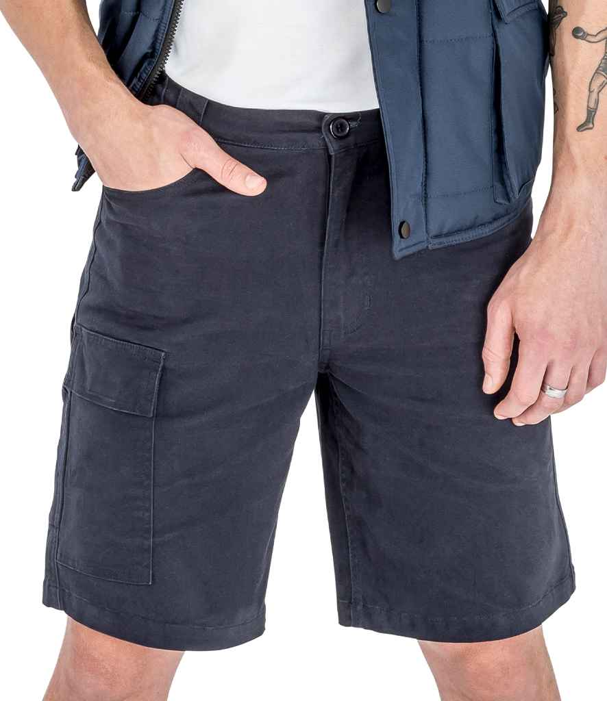 [RS471 BLK XS] Result Work-Guard Stretch Slim Chino Shorts (XS, Black)