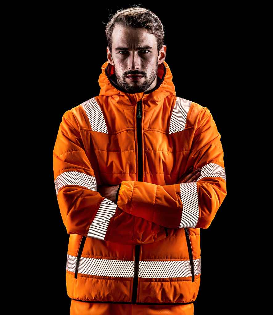 [RS500 FLY S] Result Genuine Recycled Ripstop Padded Safety Jacket (S, Fluorescent Yellow)