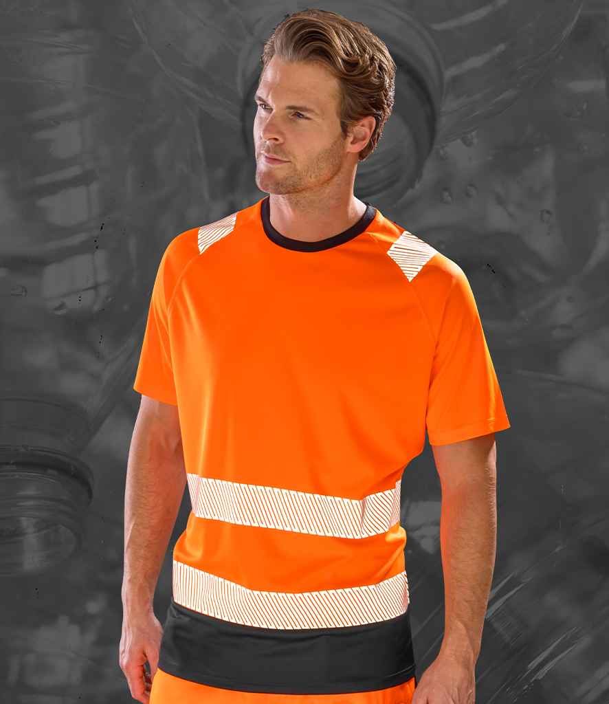 [RS502 FLY S/M] Result Genuine Recycled Safety T-Shirt (S/M, Fluorescent Yellow)