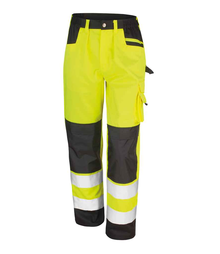 [RS327 FLY XS] Result Safe-Guard Hi-Vis Cargo Trousers (XS, Fluorescent Yellow)